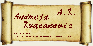 Andreja Kvačanović vizit kartica